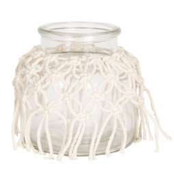 Decoratie glas met stof...